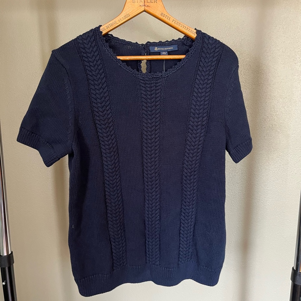 Brooks Brothers Short Sleeve Sweater